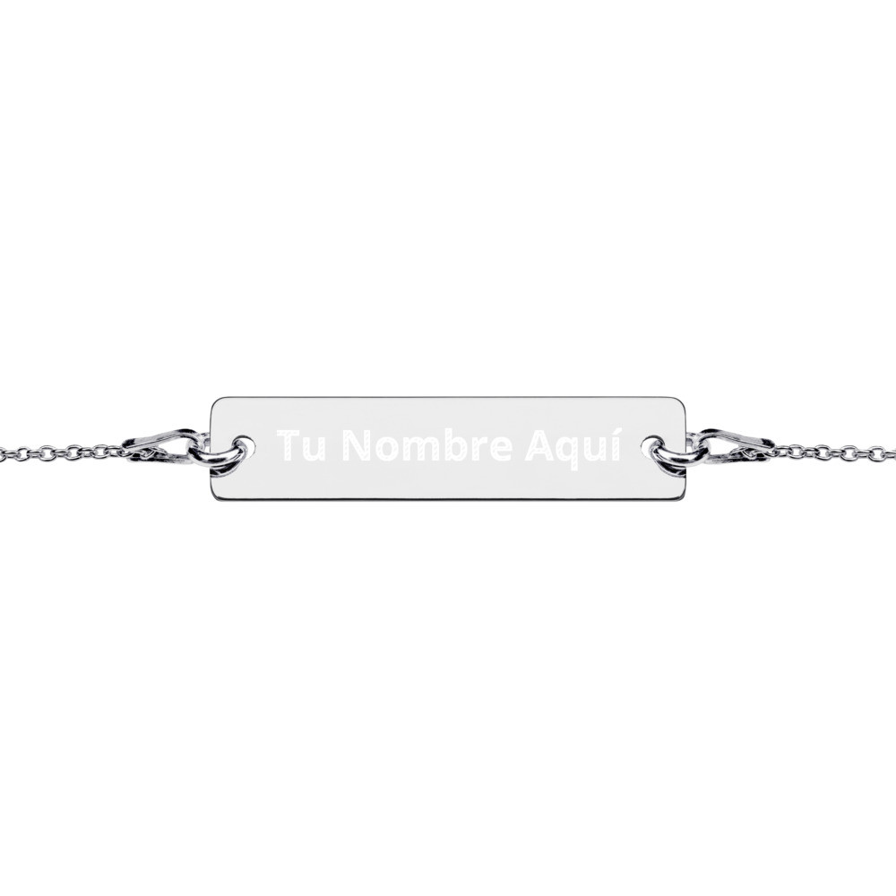 Pulsera de plata con grabado