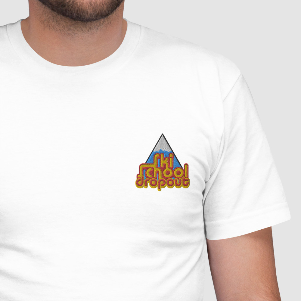 Ski School Dropout Embroidered T-Shirt