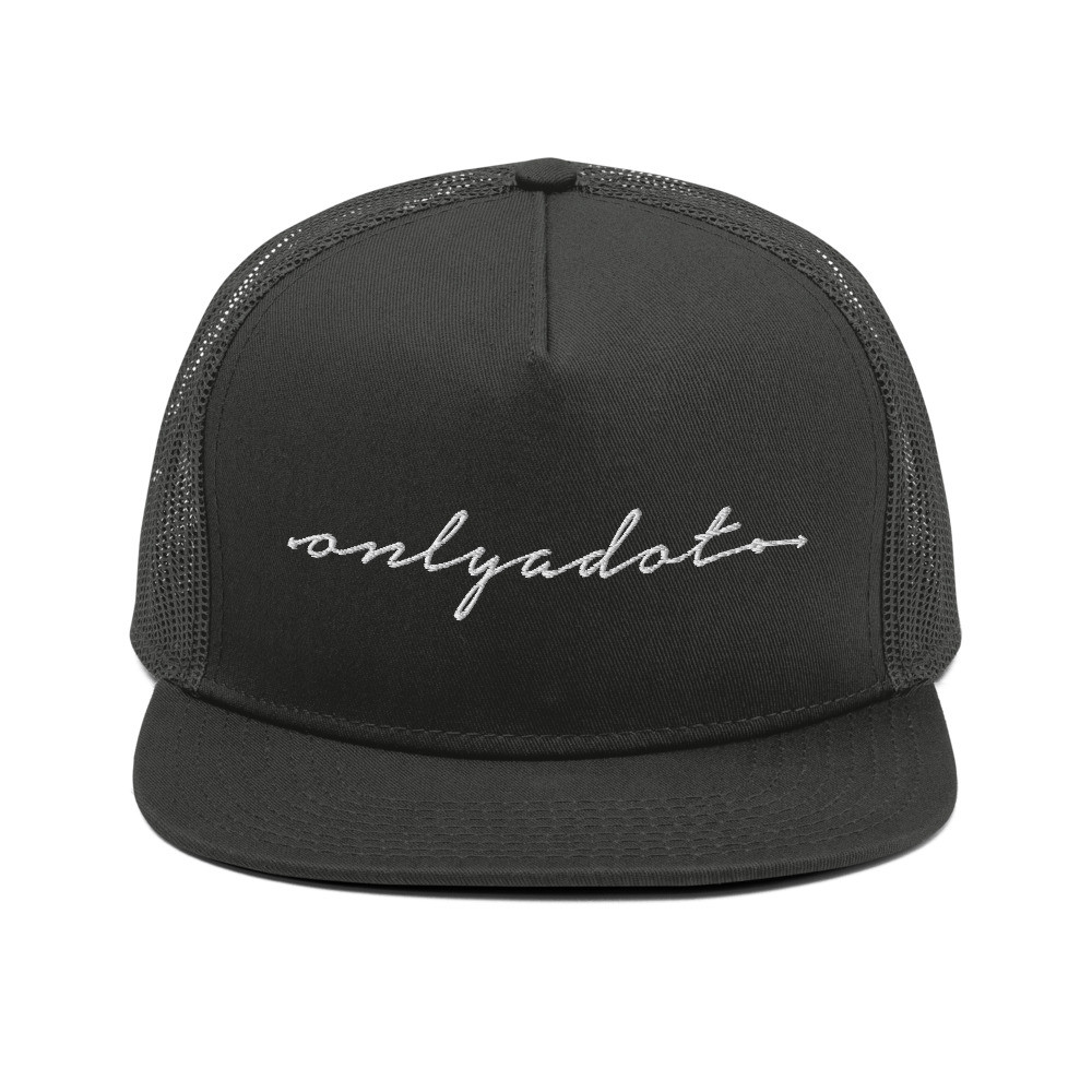 Only a Dot Mesh Back Snapback (white thread)
