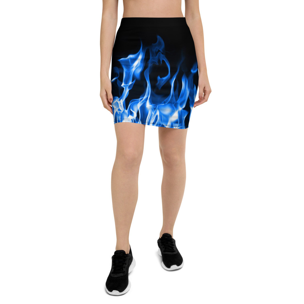 Pencil Skirt Blue Fire