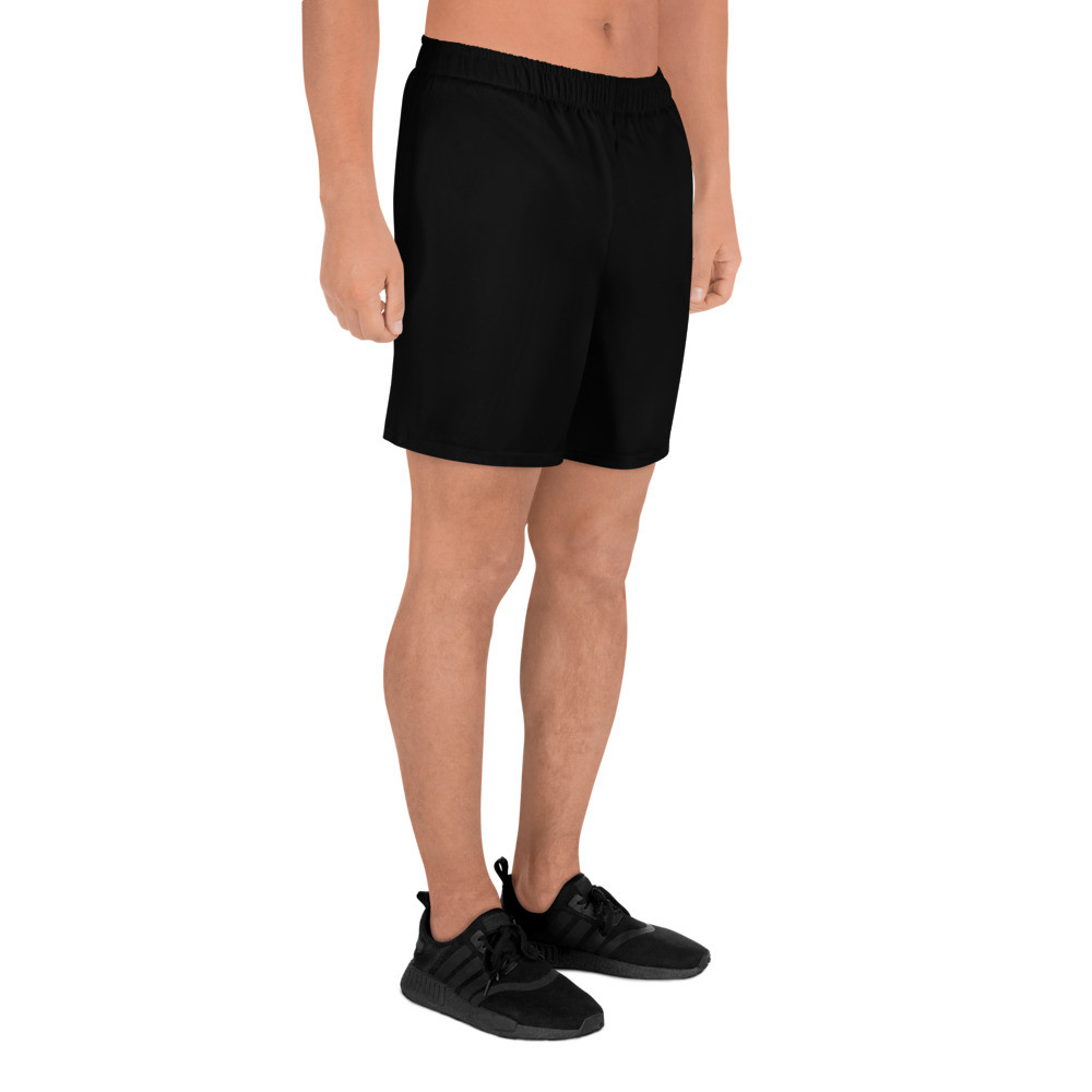 Men's Athletic Long Shorts Plain Black