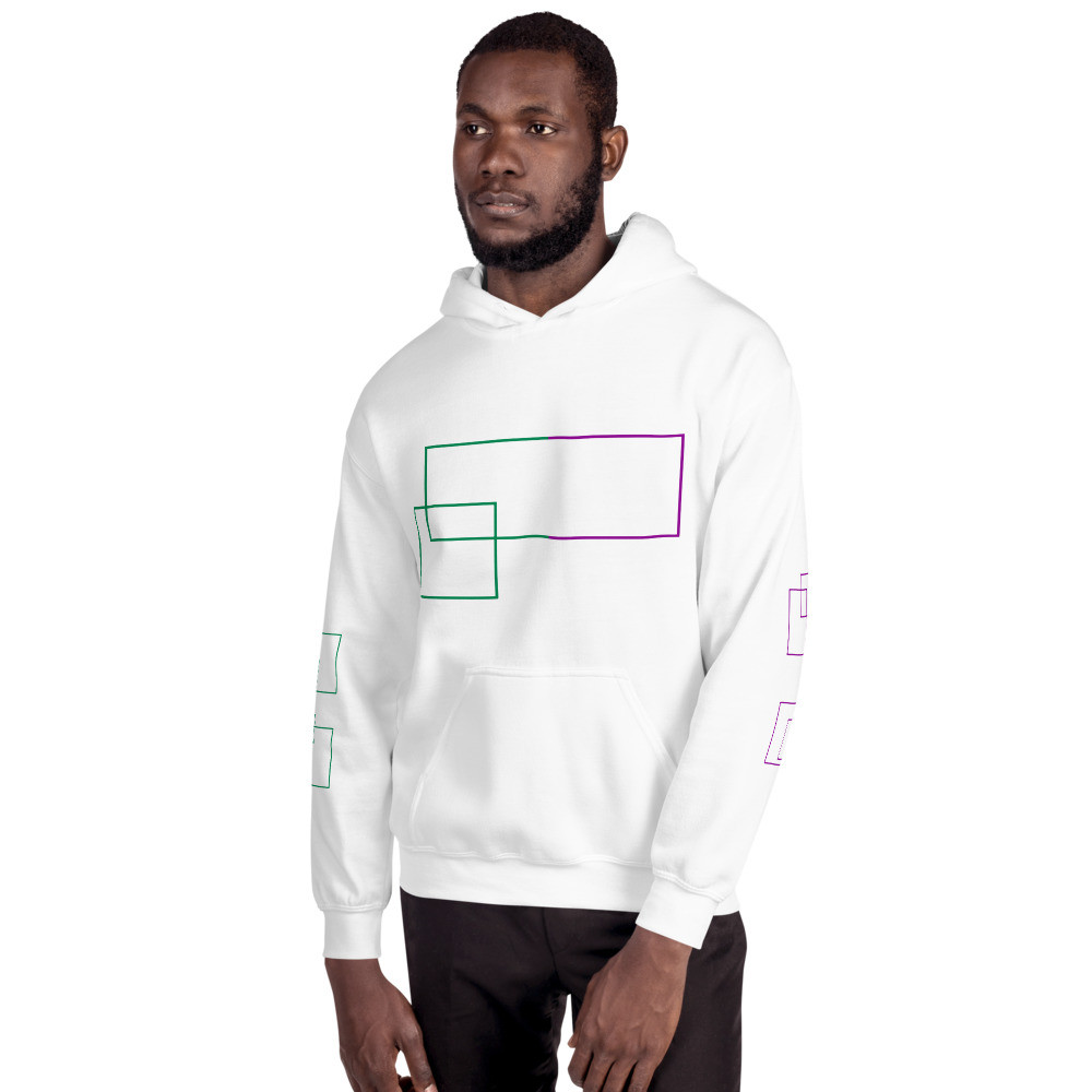 Green and Purple Geometric Hoodie