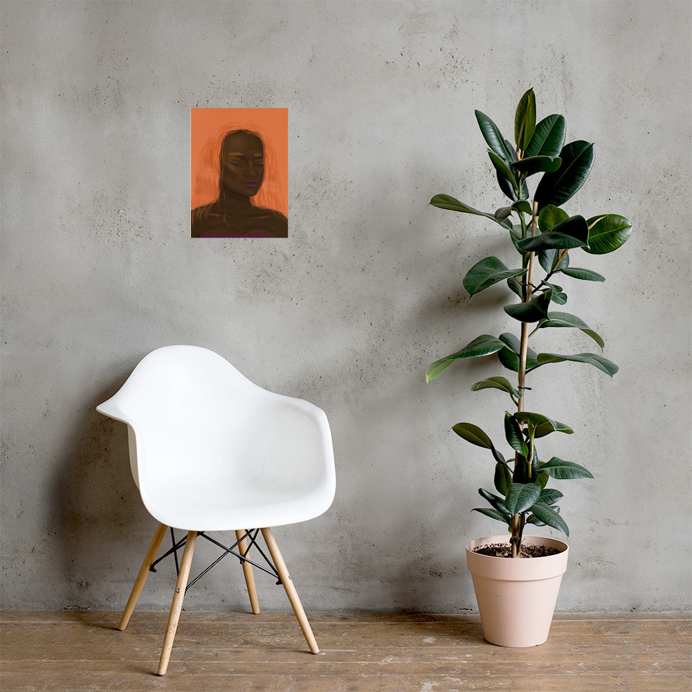 Orange Girl Print