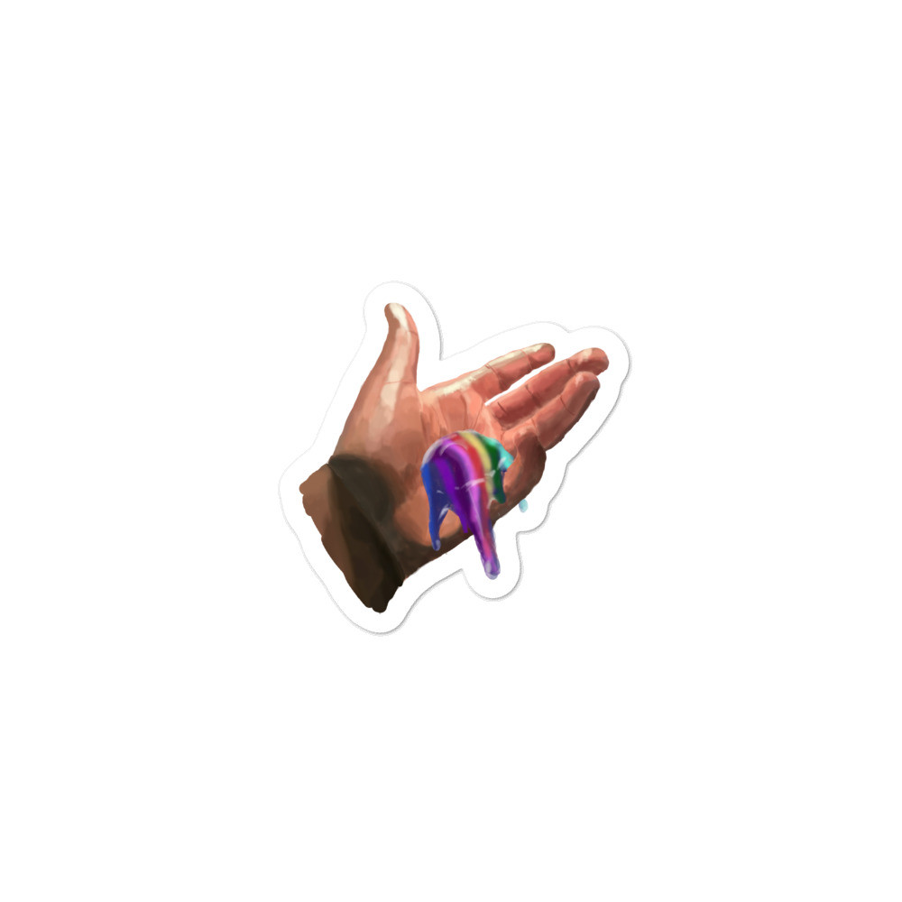 Dripping Hand stickers