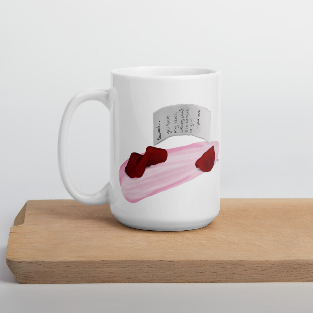 Pink Paint and a Note Mug