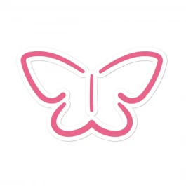 Pink MLXVE Butterfly Bubble-free stickers