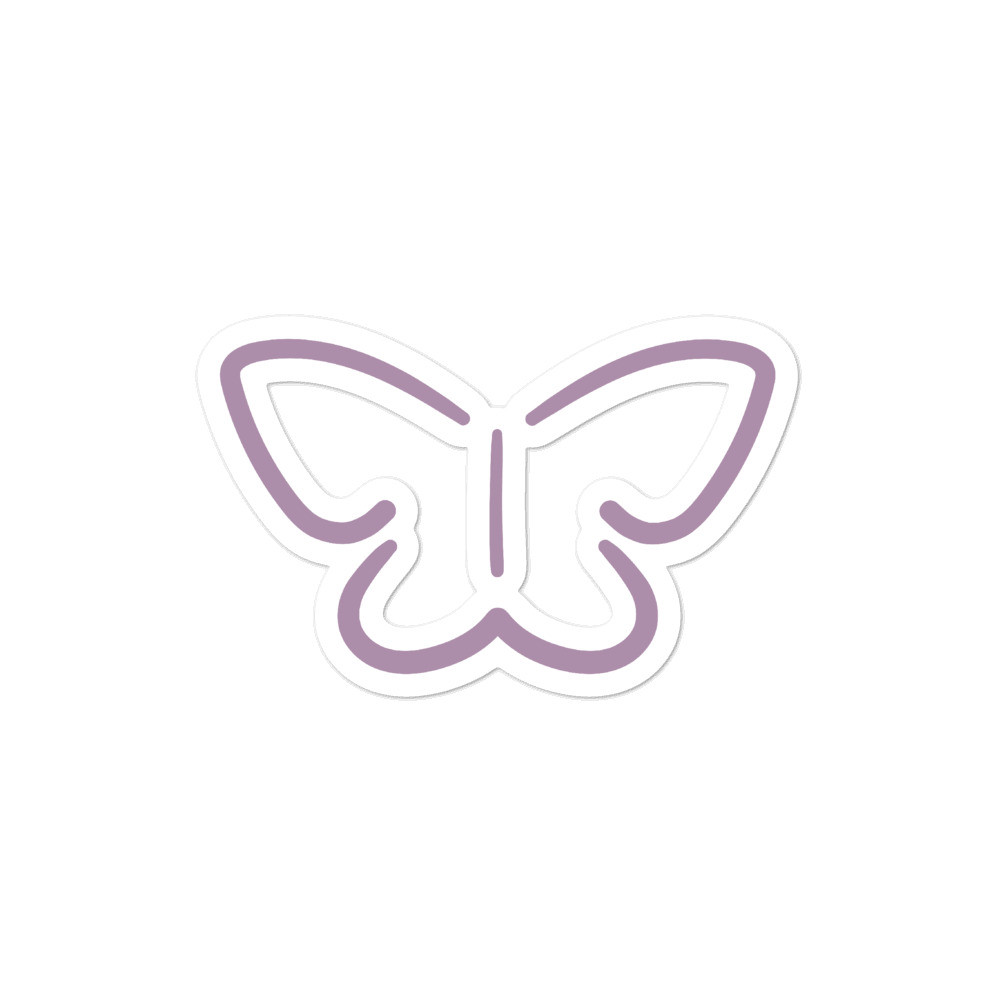 Purple MLXVE Butterfly Bubble-free stickers