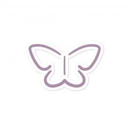 Purple MLXVE Butterfly Bubble-free stickers