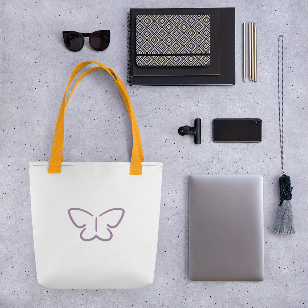 Purple MLXVE Butterfly Tote bag