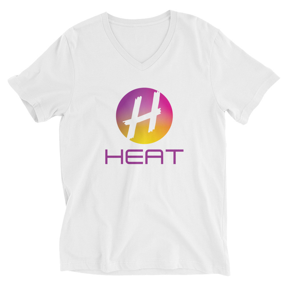 BringHeat Logo - Unisex Short Sleeve V-Neck T-Shirt