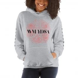 WM YDSA Rose Black Text Unisex Hoodie