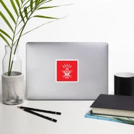 WM YDSA Red Square Sticker