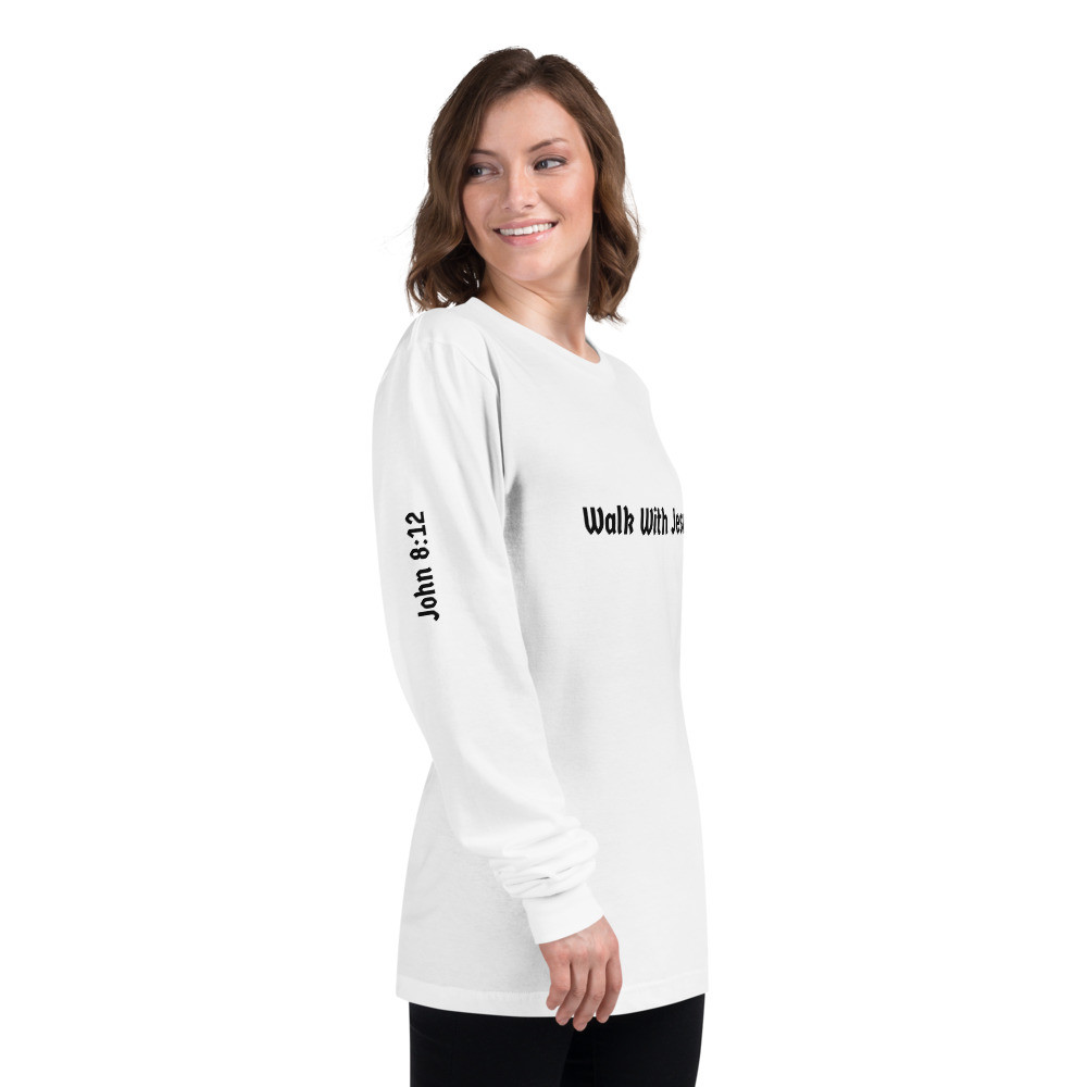 Walk With Jesus White Long sleeve unisex t-shirt