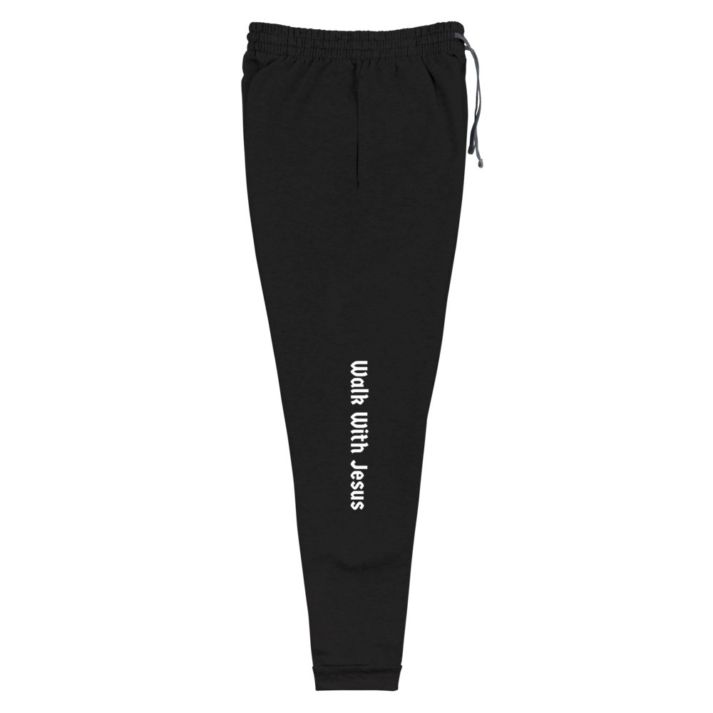 Walk With Jesus Black Unisex Joggers