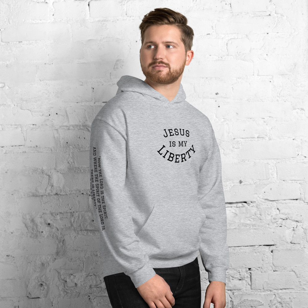 Jesus Is My Liberty Grey Unisex Hoodie