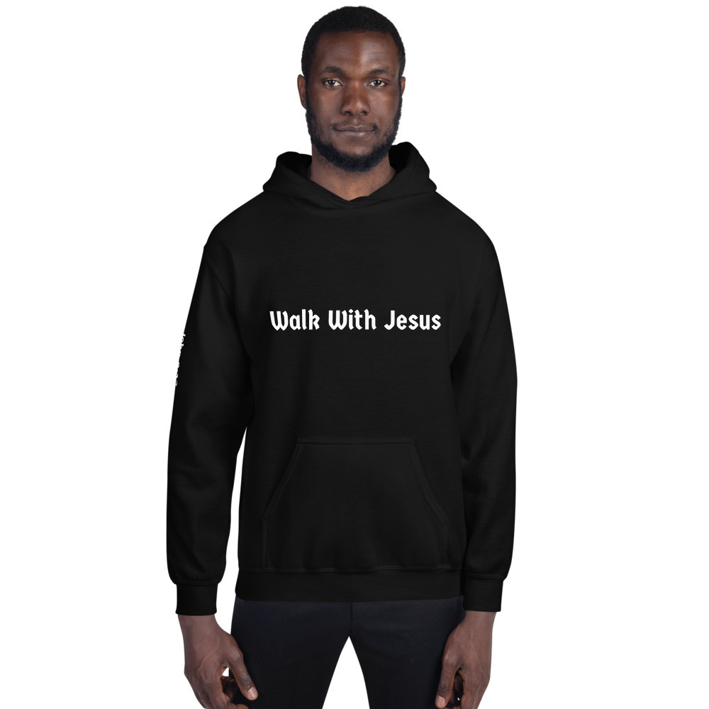 Walk With Jesus Black Unisex Hoodie