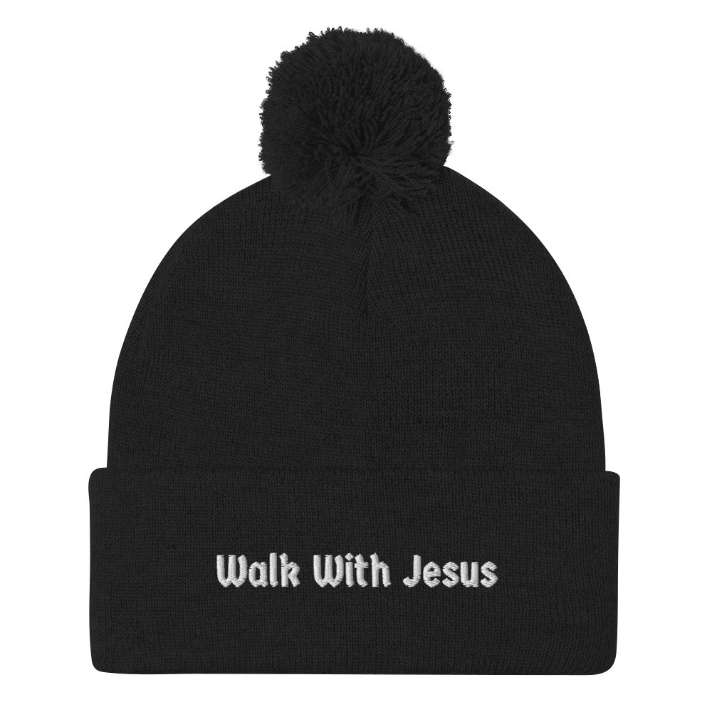 Walk With Jesus Pom-Pom Beanie
