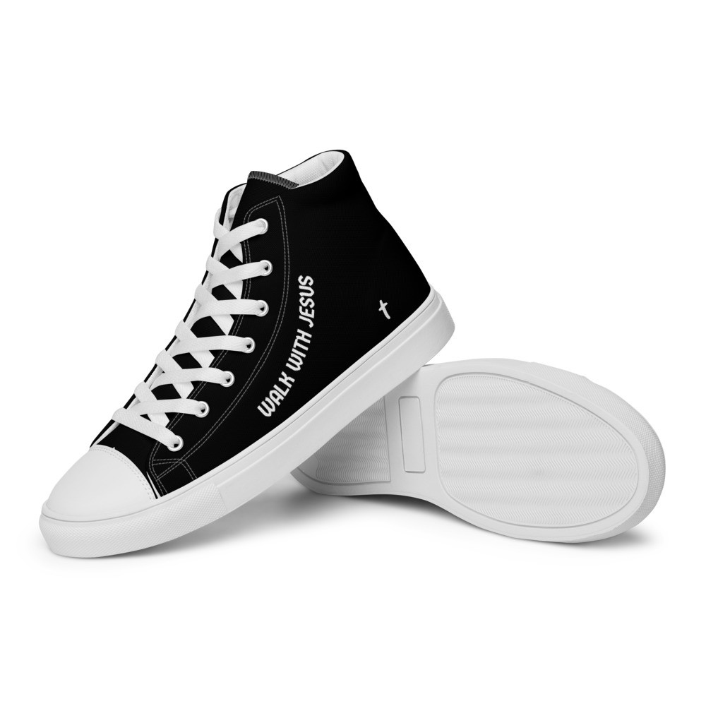 Walk With Jesus Women’s high top canvas shoes