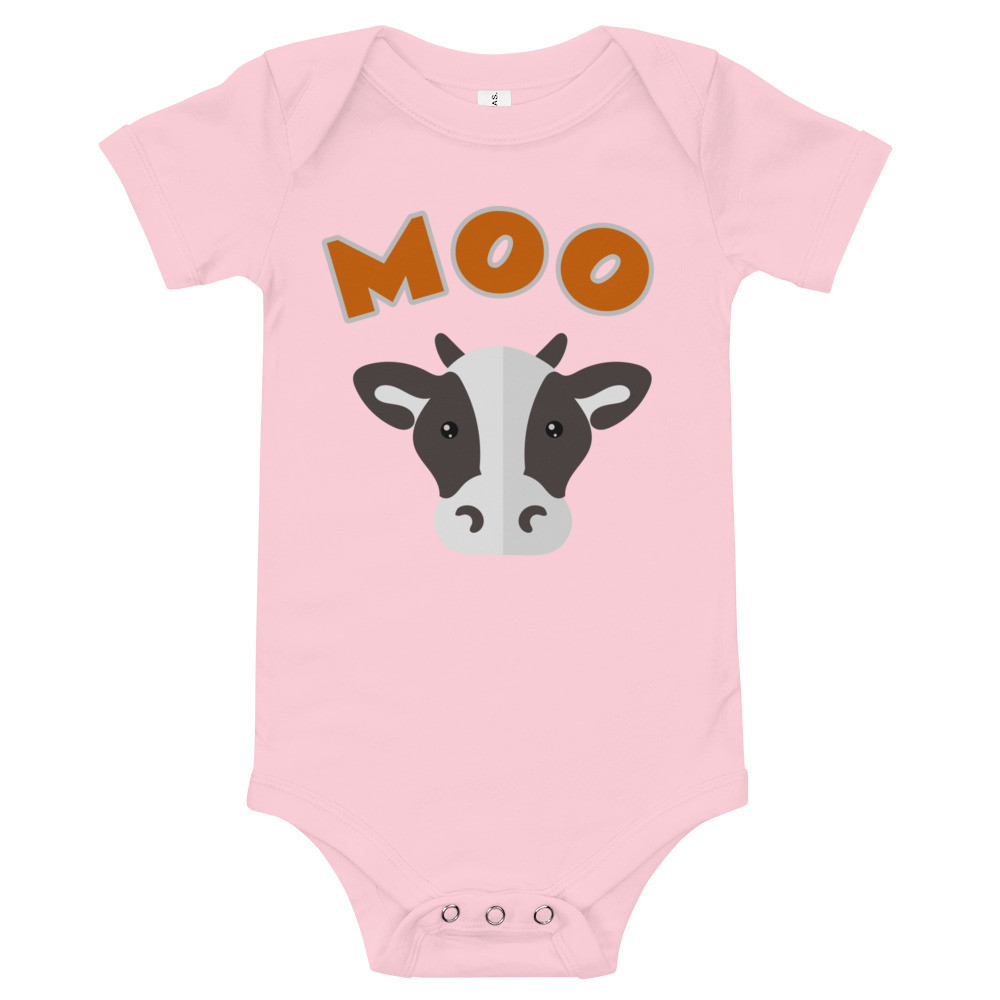 Baby short sleeve bodysuit Cow print