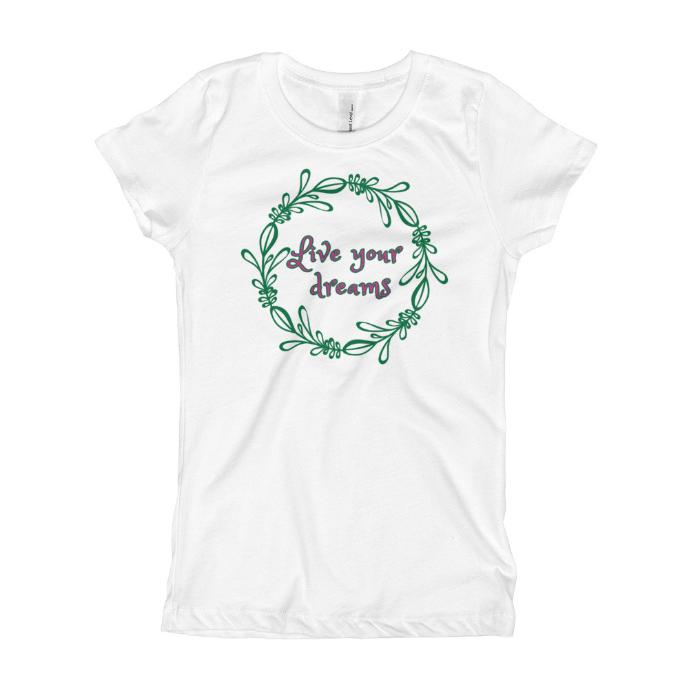 Girl's T-Shirt - Live your dreams print