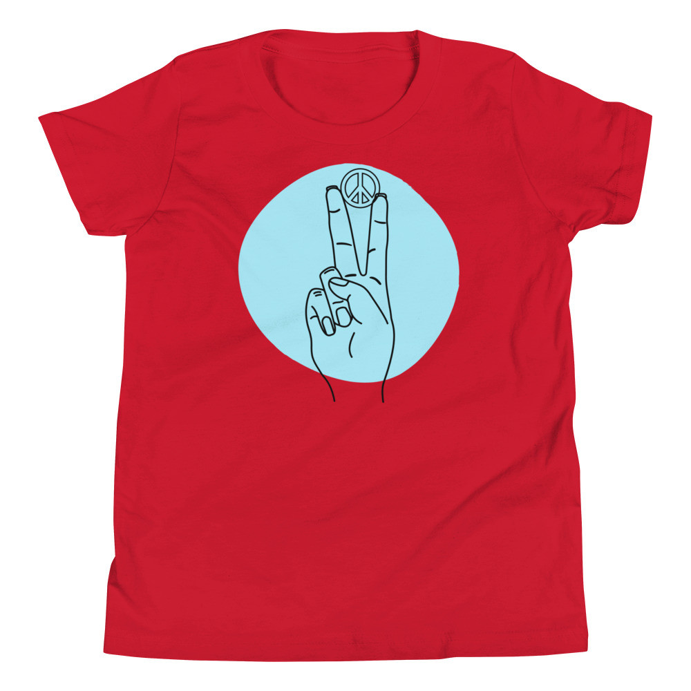 Youth Short Sleeve T-Shirt - Peace print