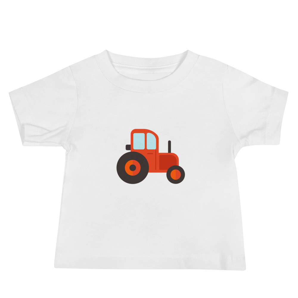 Baby Jersey Short Sleeve T shirt - Tractor print
