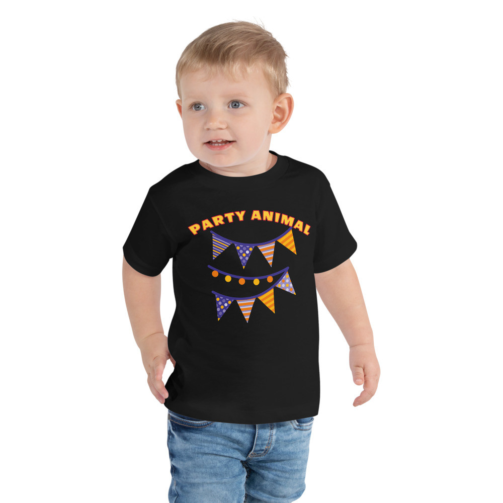 Toddler Short Sleeve T- shirt Party Animal print 