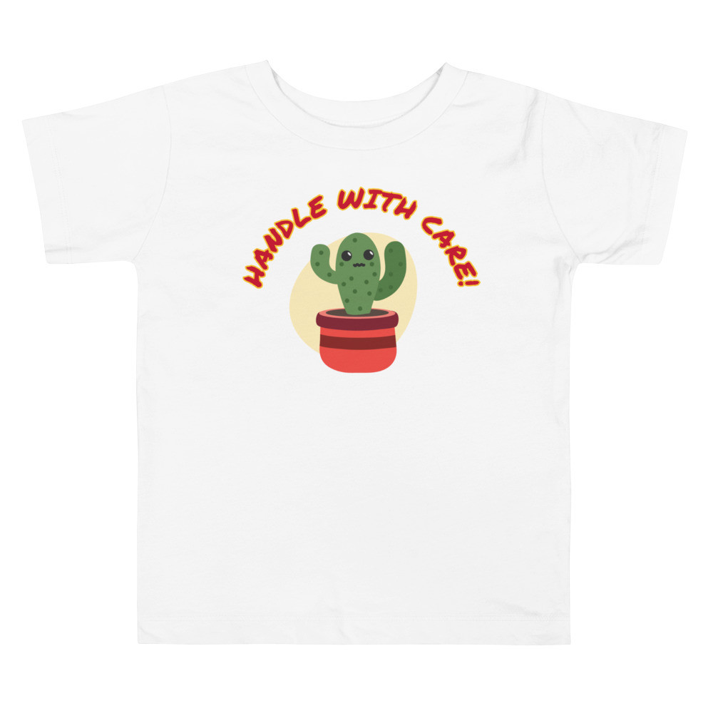 Toddler Short Sleeve T-shirt - Handle with Care print