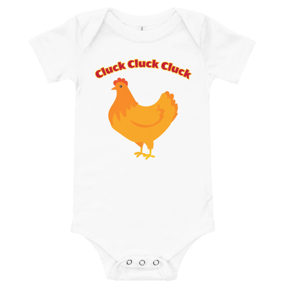 Baby short sleeve bodysuit - Chicken print