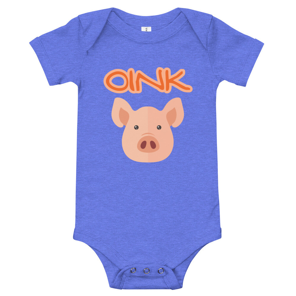 Baby Short Sleeve bodysuit - Pig print  