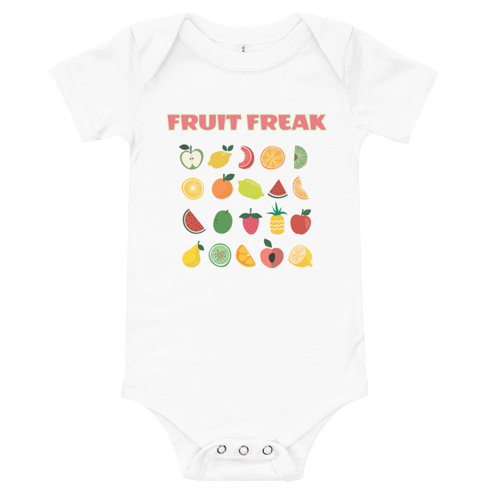 Baby short sleeve bodysuit - Fruit Freak Print