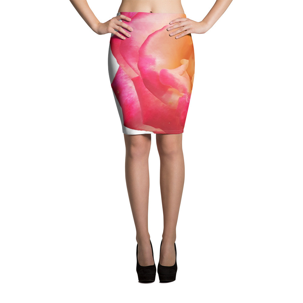 Pencil Skirt One Rose