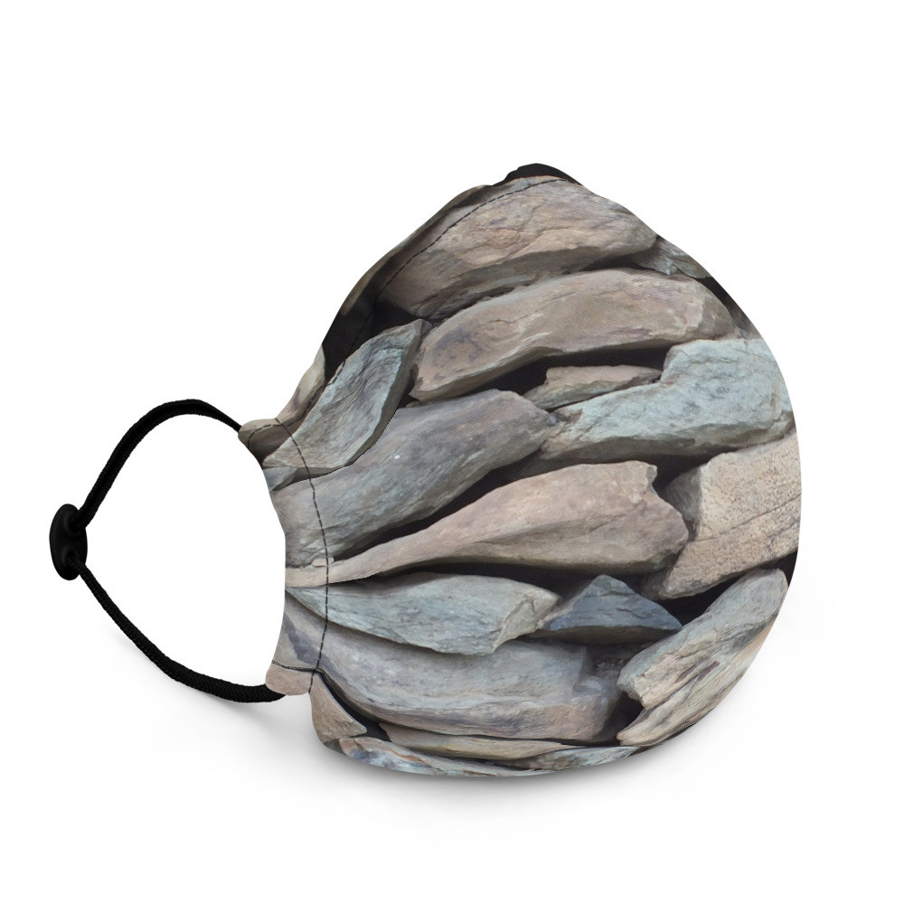 Premium face mask stone motif