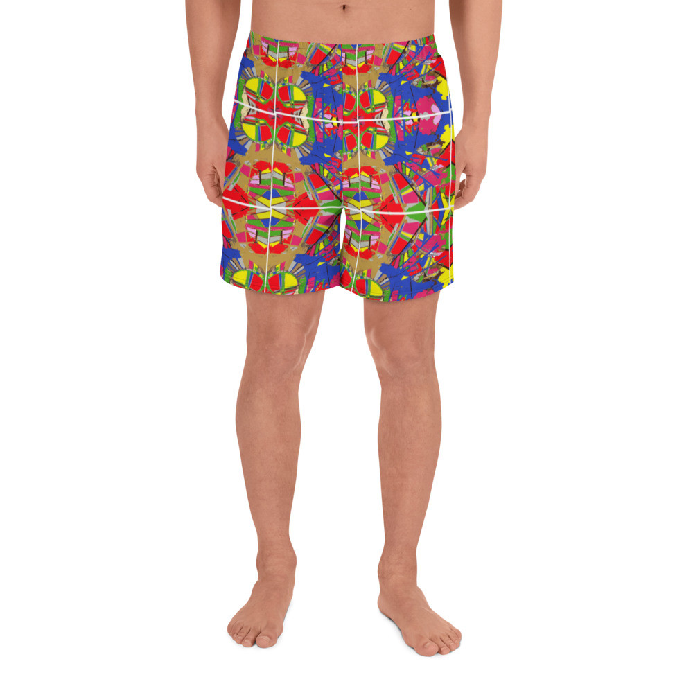 Men's Athletic Long Shorts Colorful fantasy