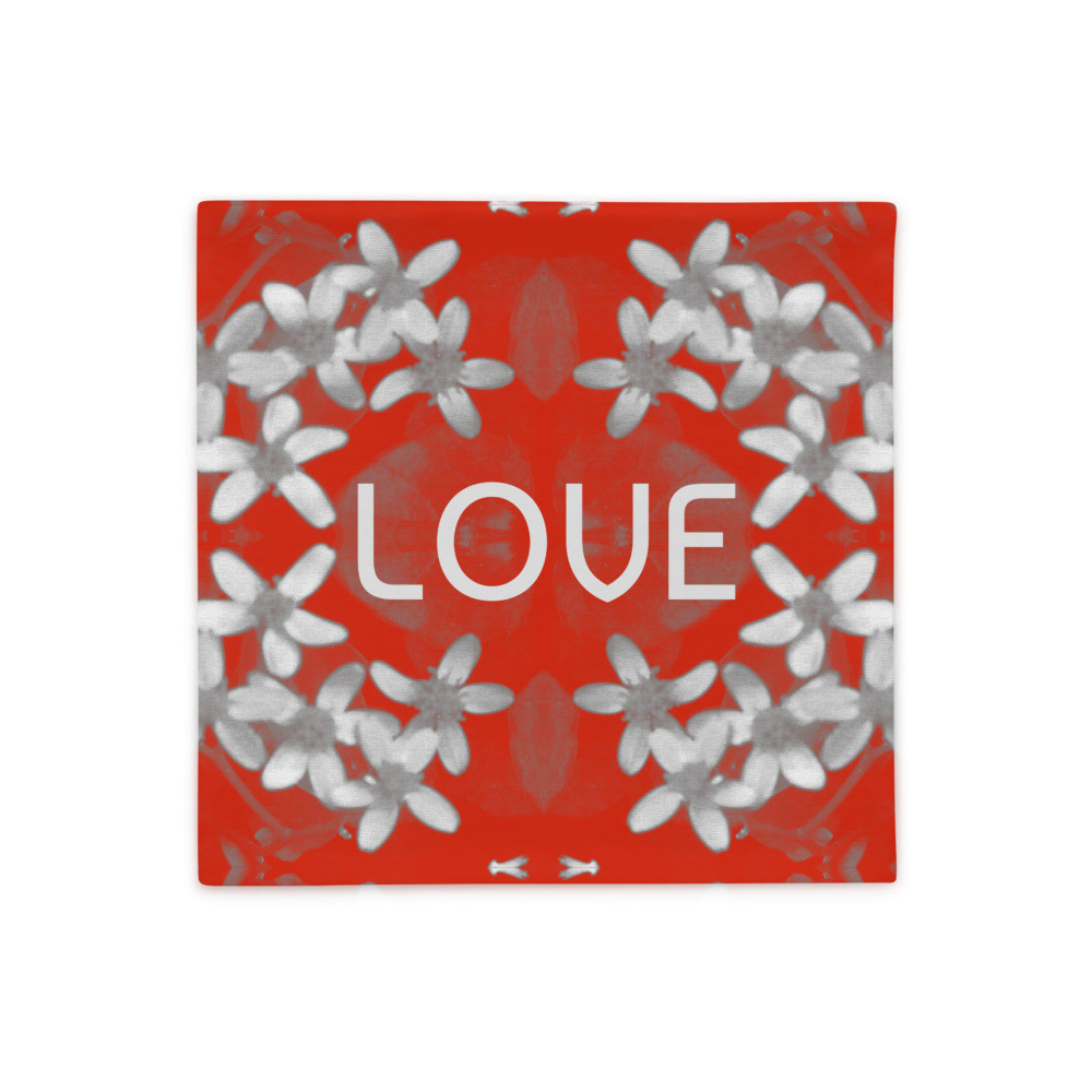 Pillow Case FLOWER LOVE PRINT