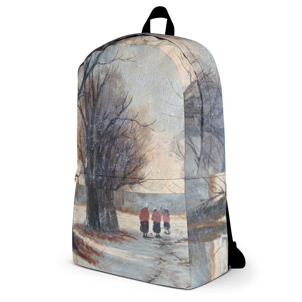 Backpack old painting print