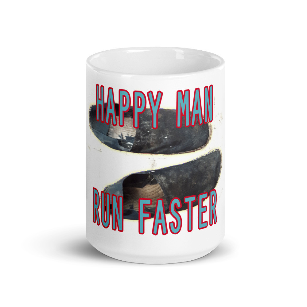 Mug Happy Man Run Faster print