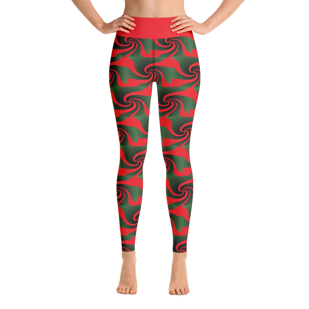 Yoga Leggings wave pattern print5
