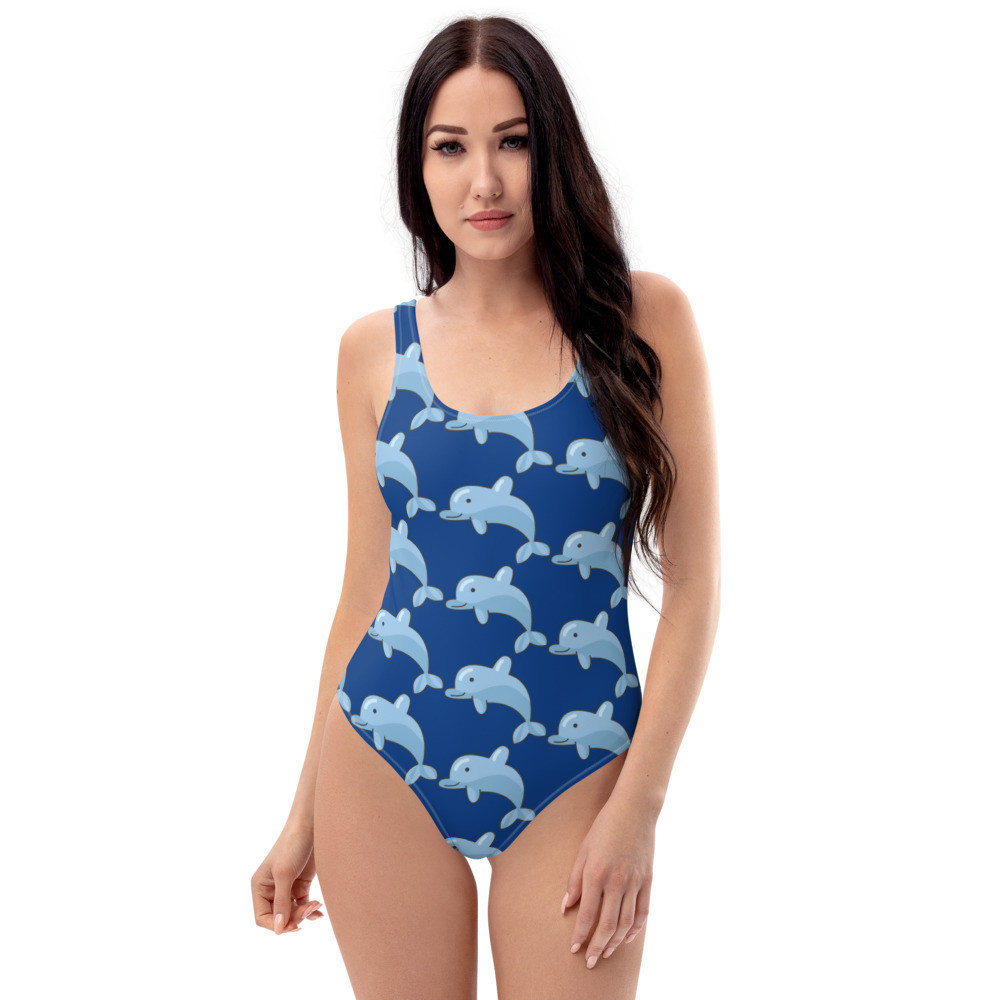 One-Piece Swimsuit Dolphin print
