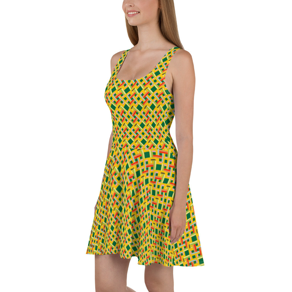 Skater Dress geograph green