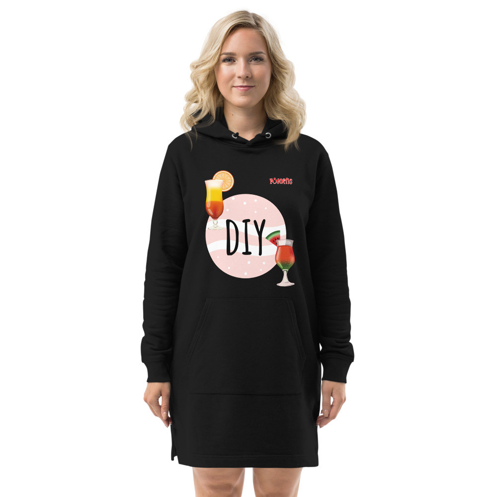 Hoodie dress DIY COCKTAILS PRINT