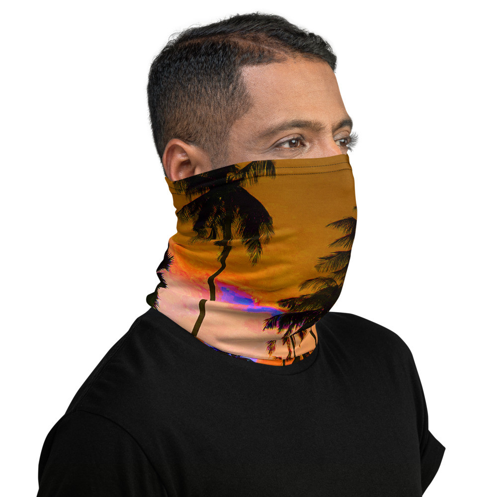 Neck Gaiter PALM TREES ORANGE