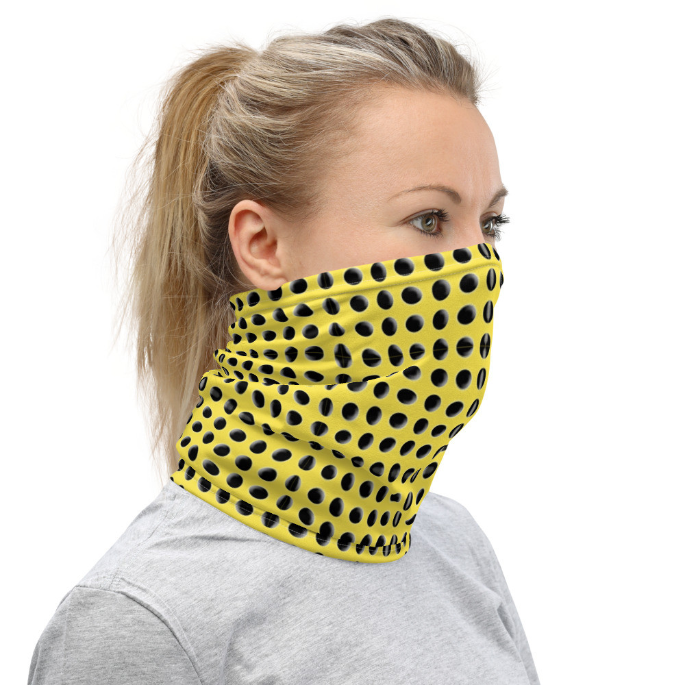 Neck Gaiter YELLOW BLACK DOTS