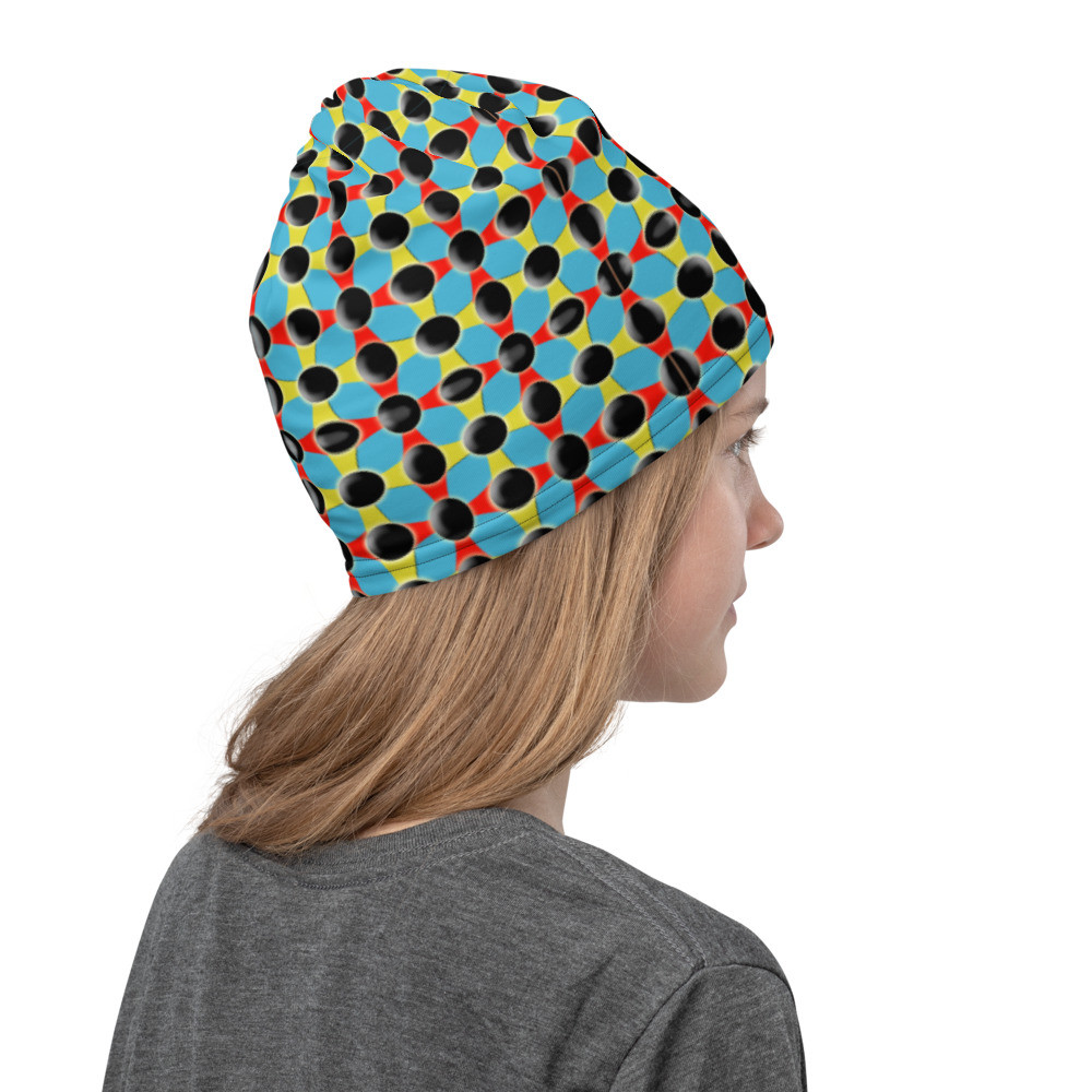 Neck Gaiter RED,YELLOW BLACK DOTS 