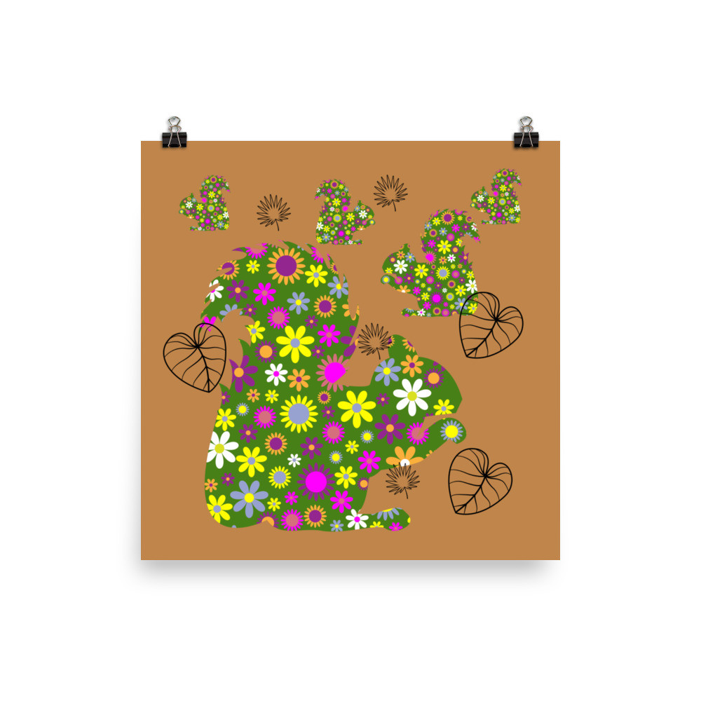 Poster flower squirl
