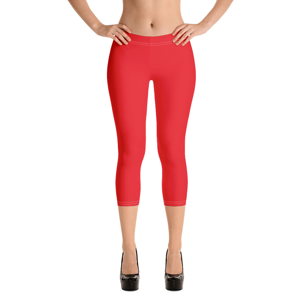 Capri Leggings Red