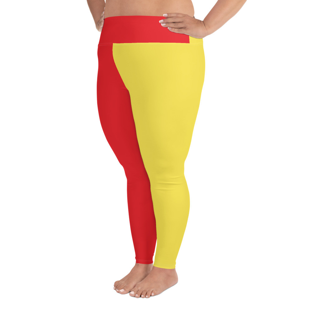 Plus Size Leggings Red & yelow