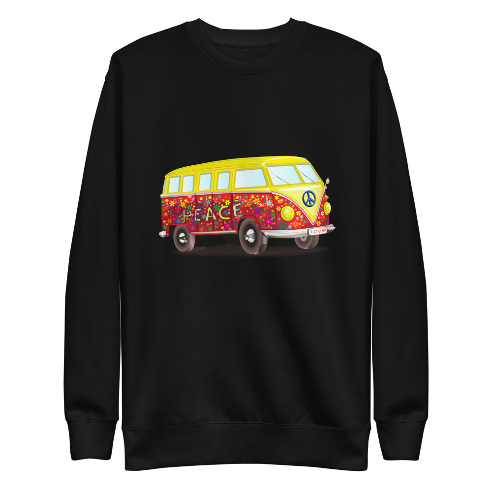 Unisex Fleece Pullover VWbus peace print