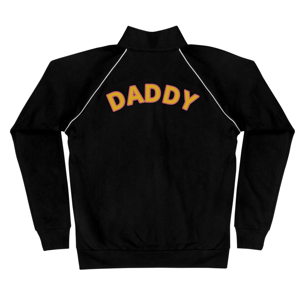 Piped Fleece Jacket DADDY BACK PRINT