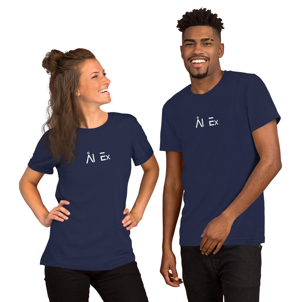 Al Ex White logo Short-Sleeve Unisex T-Shirt